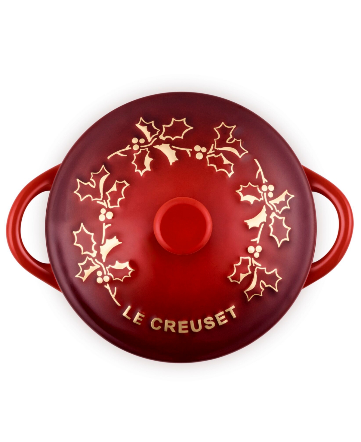 Le Creuset Stoneware Holly Collection 8 oz. Mini Cocotte