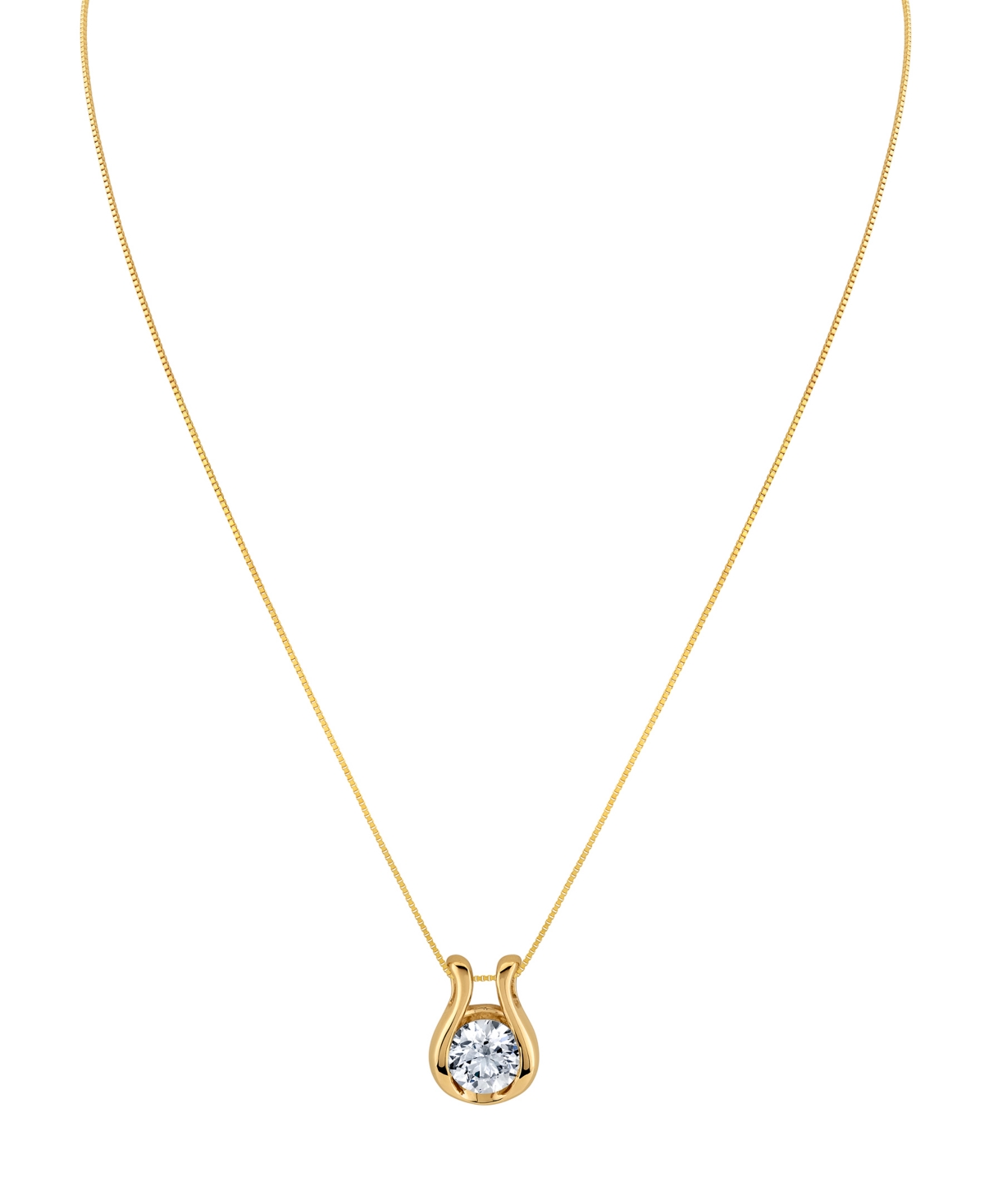 Sirena Lab Grown Diamond Horseshoe Pendant Necklace (2 Ct. T.w.) In 14k Yellow Gold (also In 14k White Gold In Gold