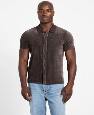 GUESS - Men's Olsen Soft Rib Knit Shirt