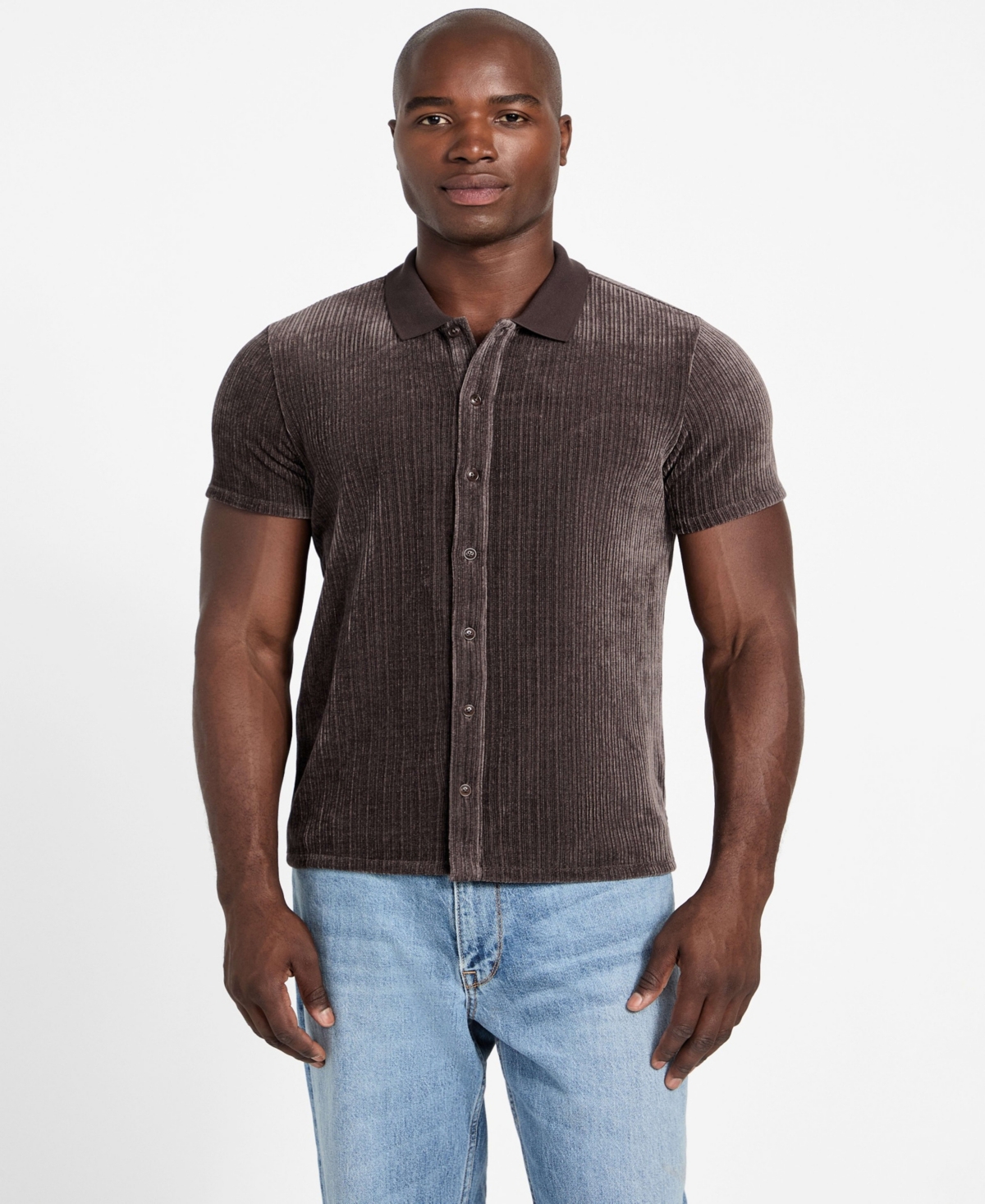 Guess Men's Olsen Soft Rib Knit Shirt