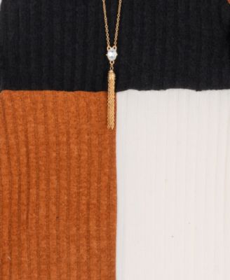 Girls' 4T-6X Color Block Turtleneck Dress