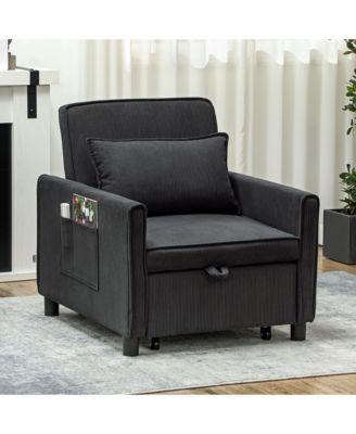 3-in-1 Convertible Chair Bed, Adjustable Sleeper Chair