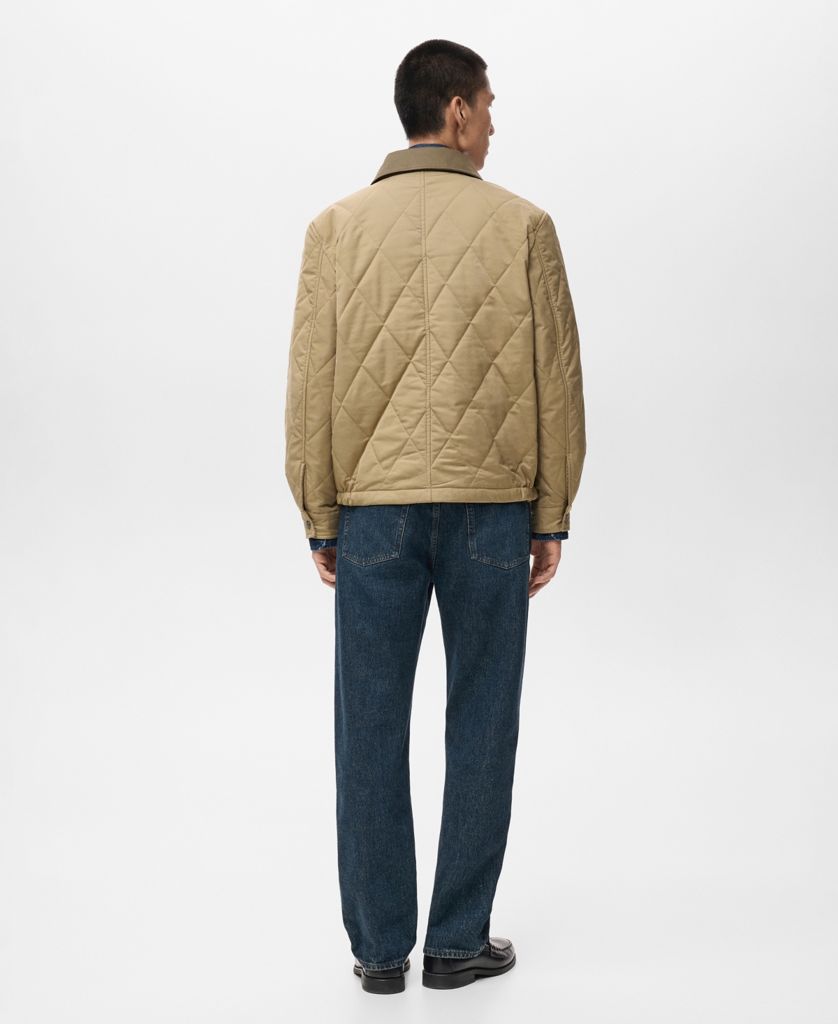 Mango Men's Quilted Water Repellent Jacket