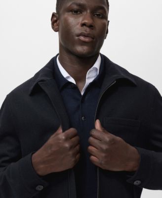 Men's Wool-Blend Pocket Jacket