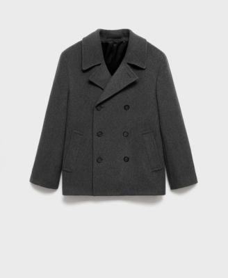 Men's Buttons Wool Double-Breasted Coat