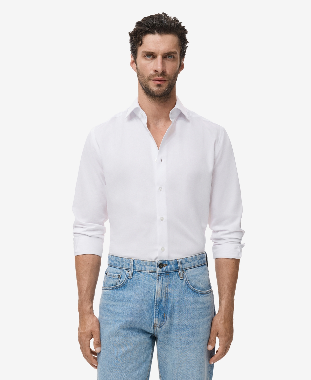 Mango Men's Slim-fit Cotton Shirt In White