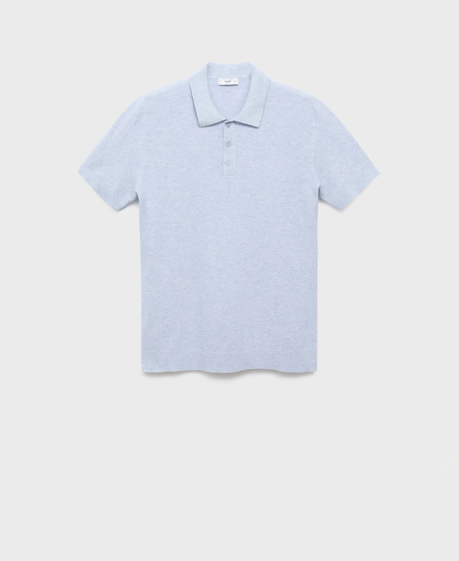 Men's Structured Knitted Slim-Fit Polo Shirt