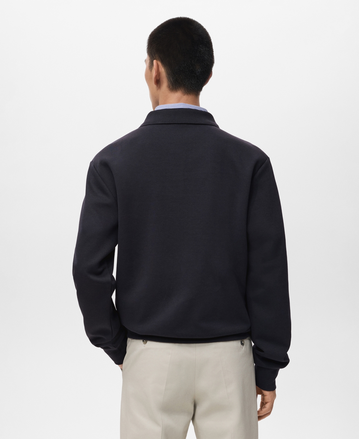 Mango Men's Regular-fit Polo Sweatshirt In Blue