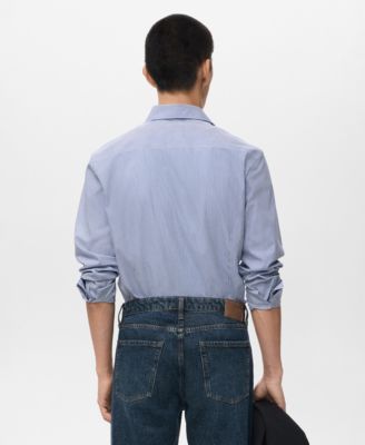 Men's Cotton Striped Slim-Fit Shirt