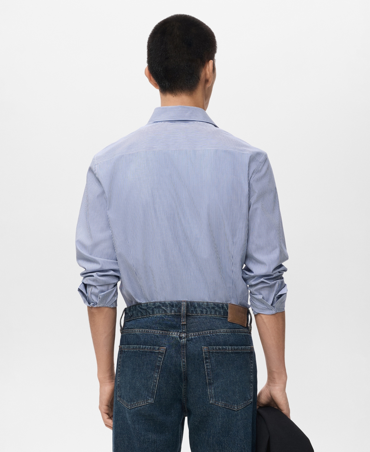 Mango Men's Cotton Striped Slim-fit Shirt In Blue