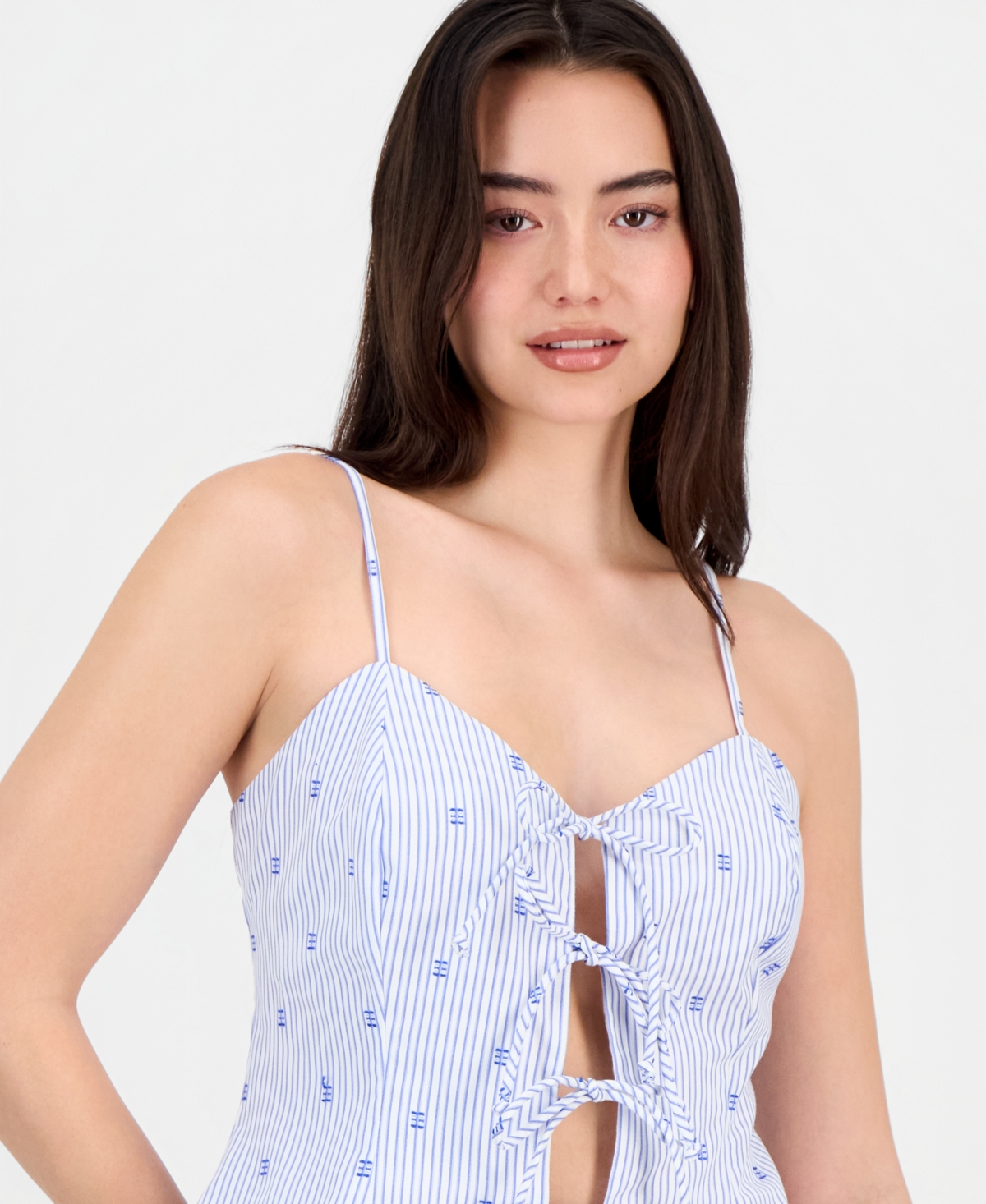 And Now This Women's Striped Tie-Front Tank Top, Macy's Exclusive