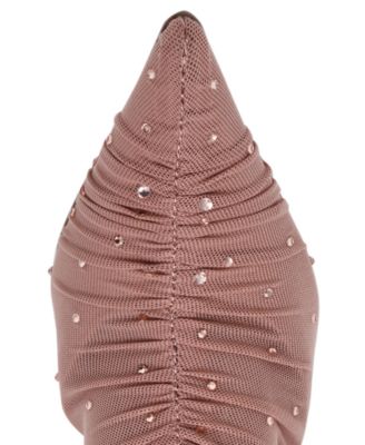 Women's Rashida Rhinestone Mesh Over-the-Knee Stiletto Dress Boots