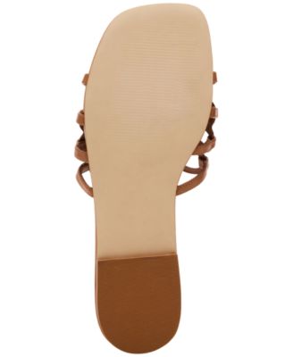 Women's Lotus Slide Square-Toe Flat Sandals