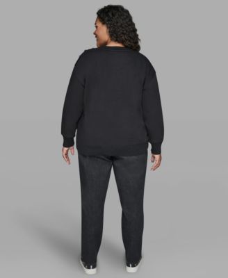 Women's Plus Size Knit Long-Sleeve Sweater