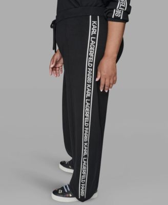 Women's Plus Size Wide Leg Side Logo Pants