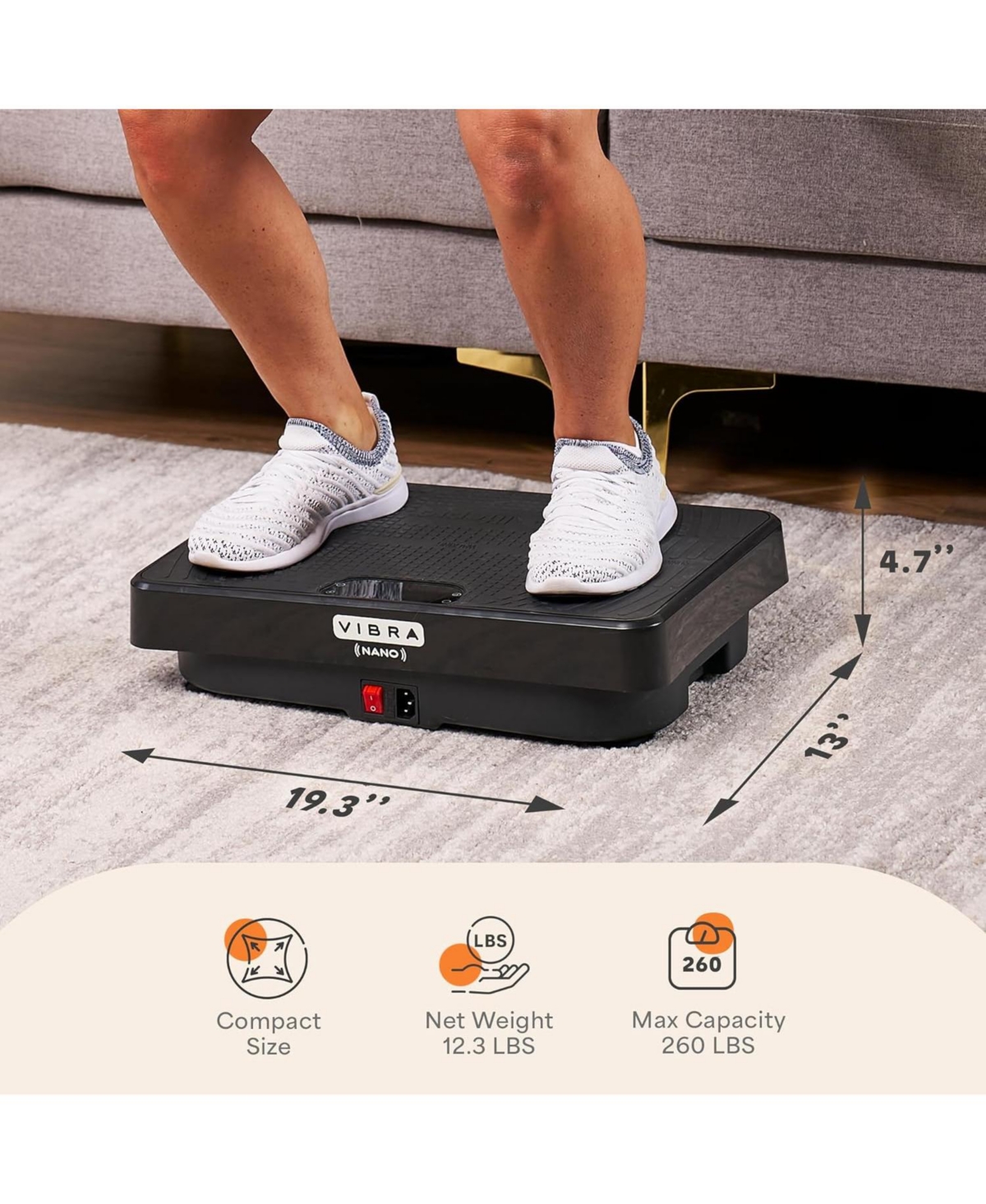 Lifepro VibraNano Vibration Plate for Lymphatic Drainage