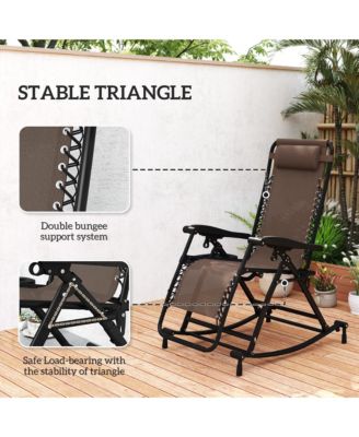 Rocking Zero Gravity Lounge Chair, Folding,