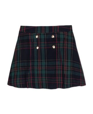 Toddler Girls Organic Pull-on Double Button Party Skirt