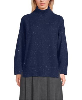 Women's Cozy Lofty Split Hem Turtleneck Sweater