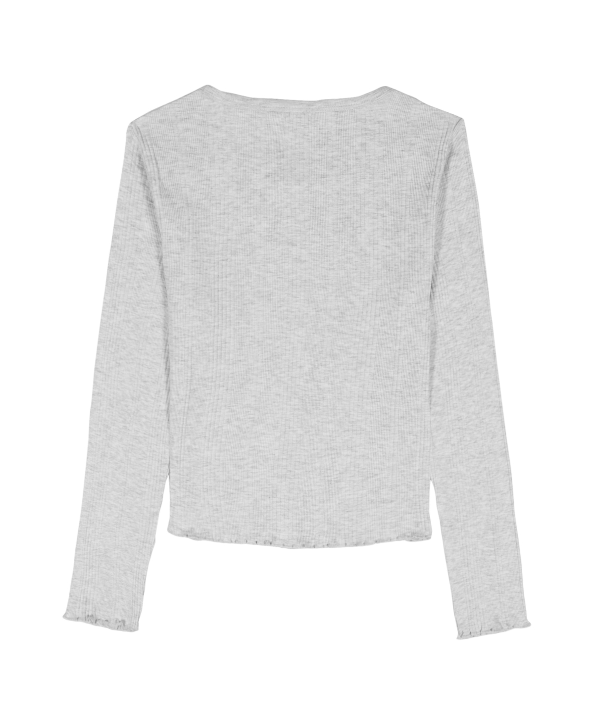 Calvin Klein Girls 7-16 Variegated Long-sleeve Top In Gray