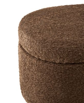 Bailey 48"W Boucl&eacute; Flip Top Storage Bench