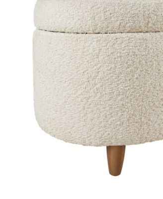 Bailey 48"W Boucl&eacute; Flip Top Storage Bench