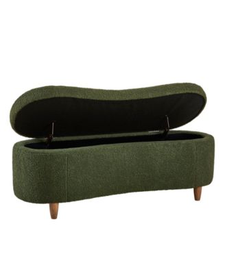 Bailey 48"W Boucl&eacute; Flip Top Storage Bench