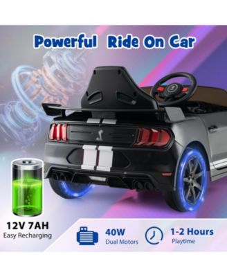 12V Licensed Ford Mustang Shelby GT500 Kids Ride on Car with Remote Control for Kids Aged 3-8