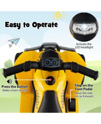 6V Kids Ride on ATV CAT-Licensed with Horn Sound for 18-36 Months Old