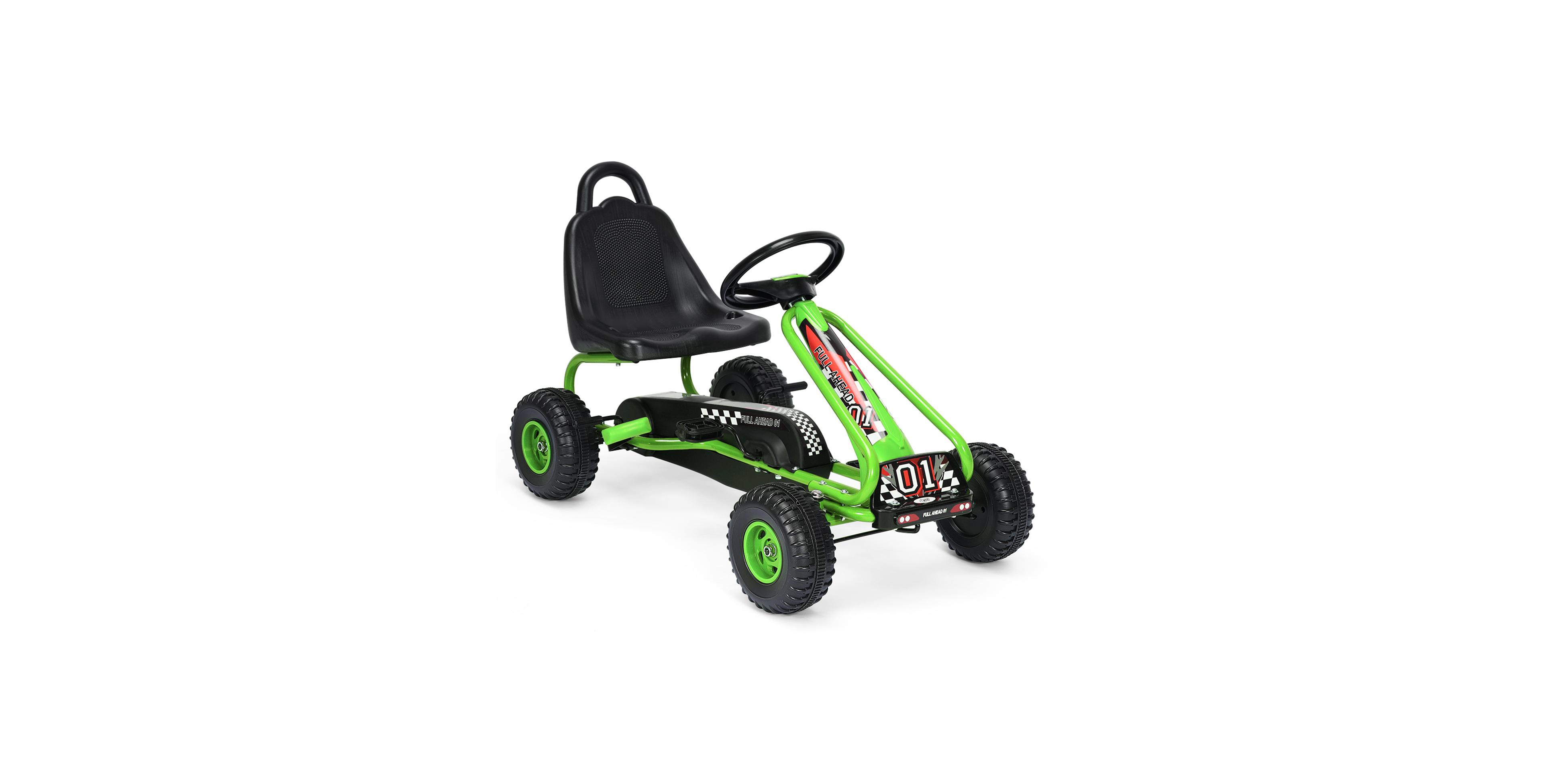 Sugift Pedal-Powered Ride-On Car with Adjustable Seat, 66-lb. Capacity, Ages 3-6