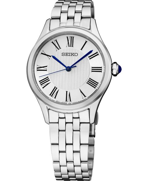 Женские часы Seiko Essentials Silver Stainless Steel Bracelet Watch, 29.6mm