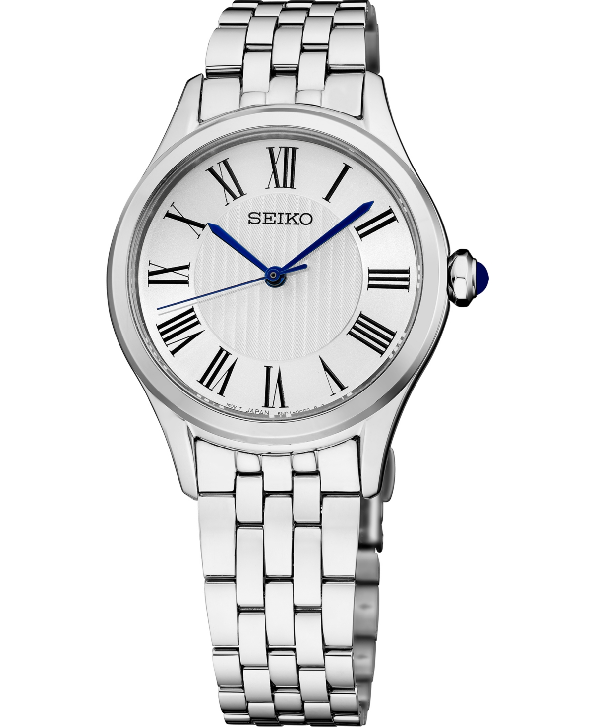 Seiko Women's Essentials Silver Stainless Steel Bracelet Watch, 29.6mm In Silver