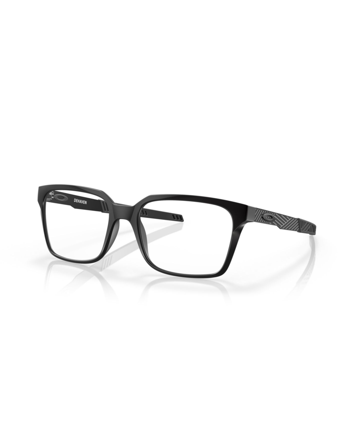 Мужские очки Oakley Man Rectangle Plastic OX8054 Dehaven Eyeglasses, цвет: Атласный чёрный — фото 3
