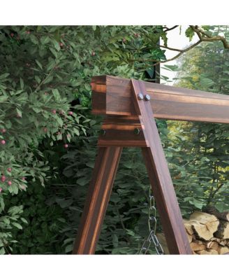 3 Seat Porch Swing with Sd and Side Tables,