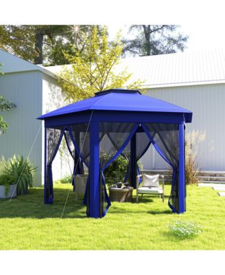 13' x 13' Pop Up Gazebo with 6 Zippe Mesh Netting,