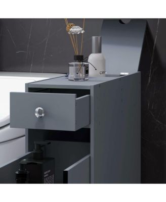 Wooden Narrow Modern Bathroom Furniture Cabinet,