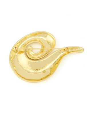 Gold Vintage Swirl Brooch