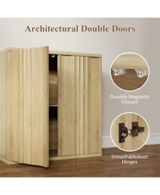 31.5" Modern Fluted Sideboard with Storage, Accent Cabinet