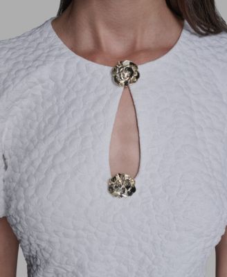 Women's Puff-Sleeve Floral Dress