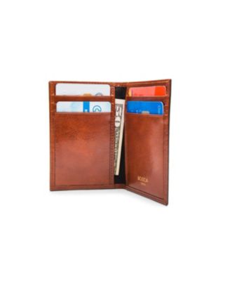 Men's Old Leather 8 Pocket Credit Card Case, Amber