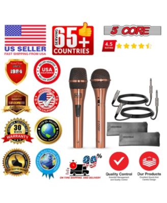 Dynamic Microphone Handheld Cardioid Pair XLR Wired Professional Couple Mic for Duet Karaoke