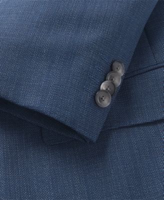 Men's Patterned Stretch Wool Slim-Fit Three-Piece Suit