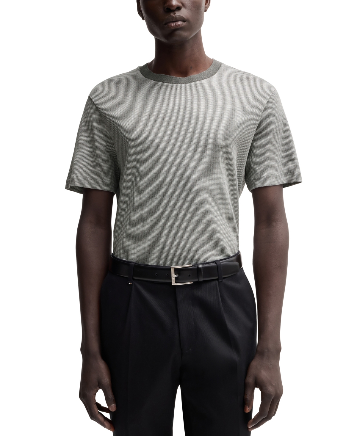 Boss by Hugo Men's Structured Cotton Regular-Fit T-Shirt