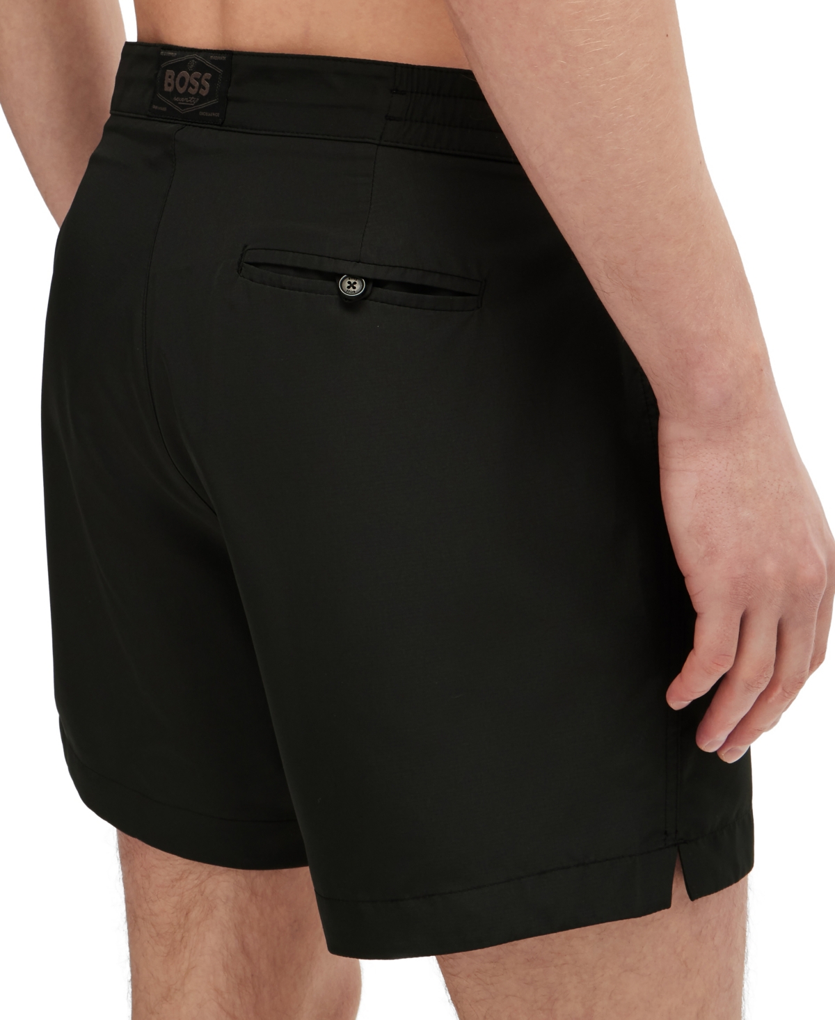 Boss by Hugo Men's Quick-Dry Ripstop Logo-Trimmed Swim Shorts