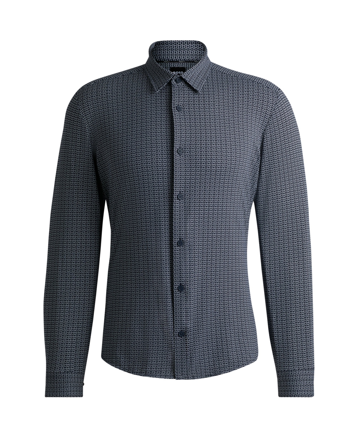 Boss by Hugo Men's Printed Slim-Fit Performance-Stretch Shirt