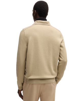 Men's Softshell Trims Zip-Neck Sweater