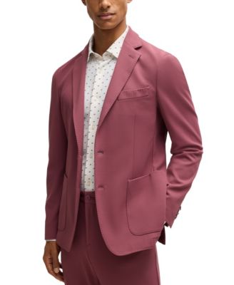 Men's Printed Performance-Stretch Slim-Fit Dress Shirt