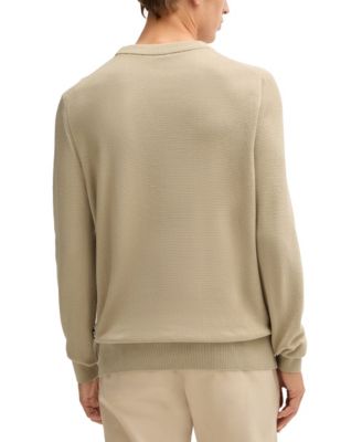 Men's Micro-Structured Crew-Neck Sweater