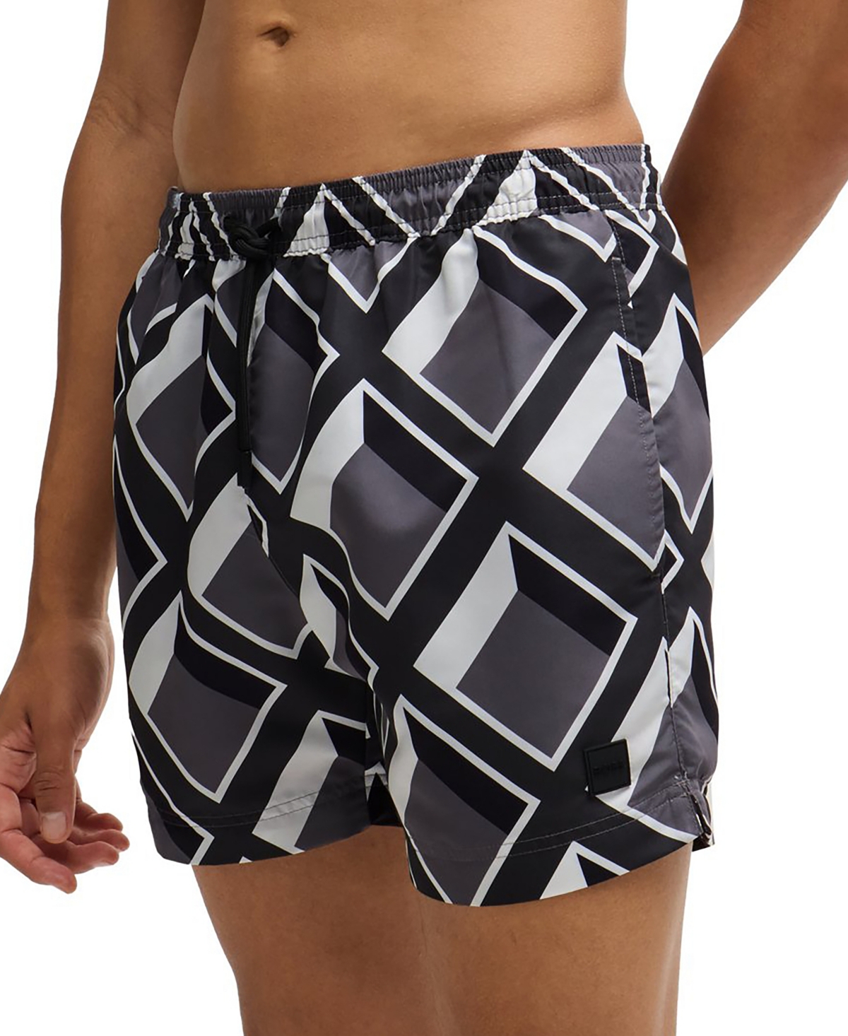 Boss by Hugo Men's Drawstring Printed Swimsuit