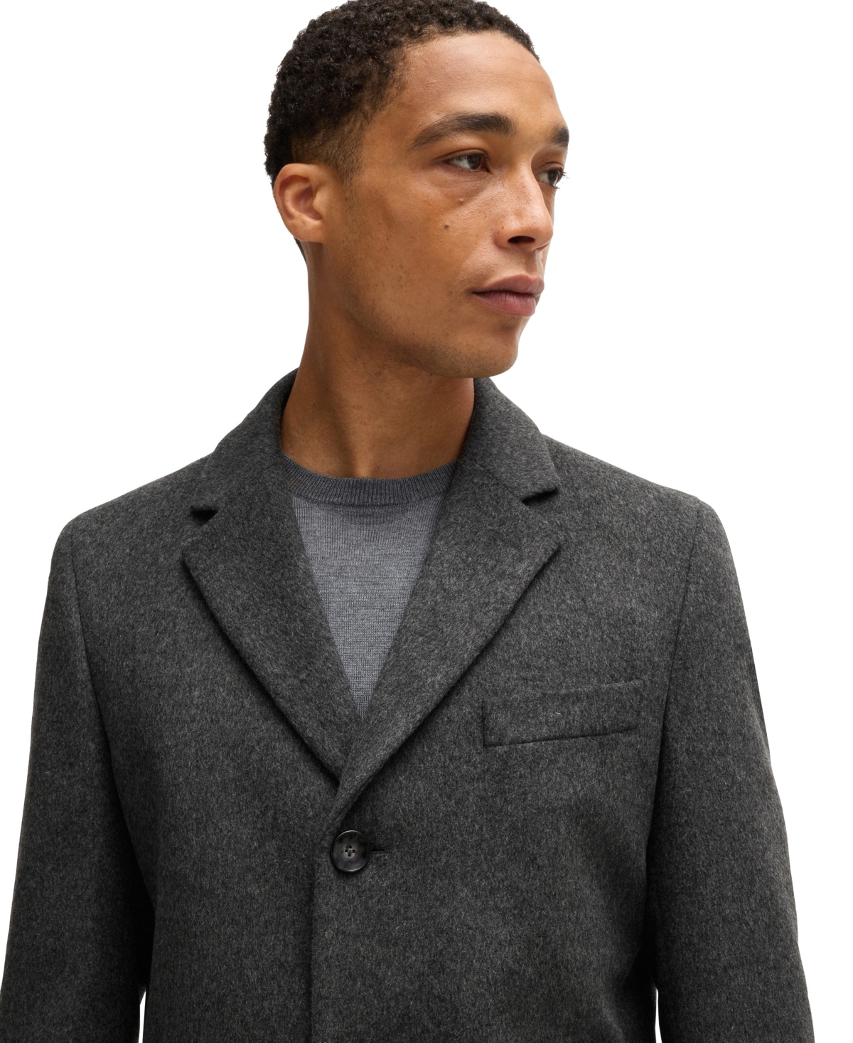 Boss by Hugo Men's Virgin Wool Cashmere Slim-Fit Coat